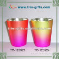 3D glass with color electroplate shot glass